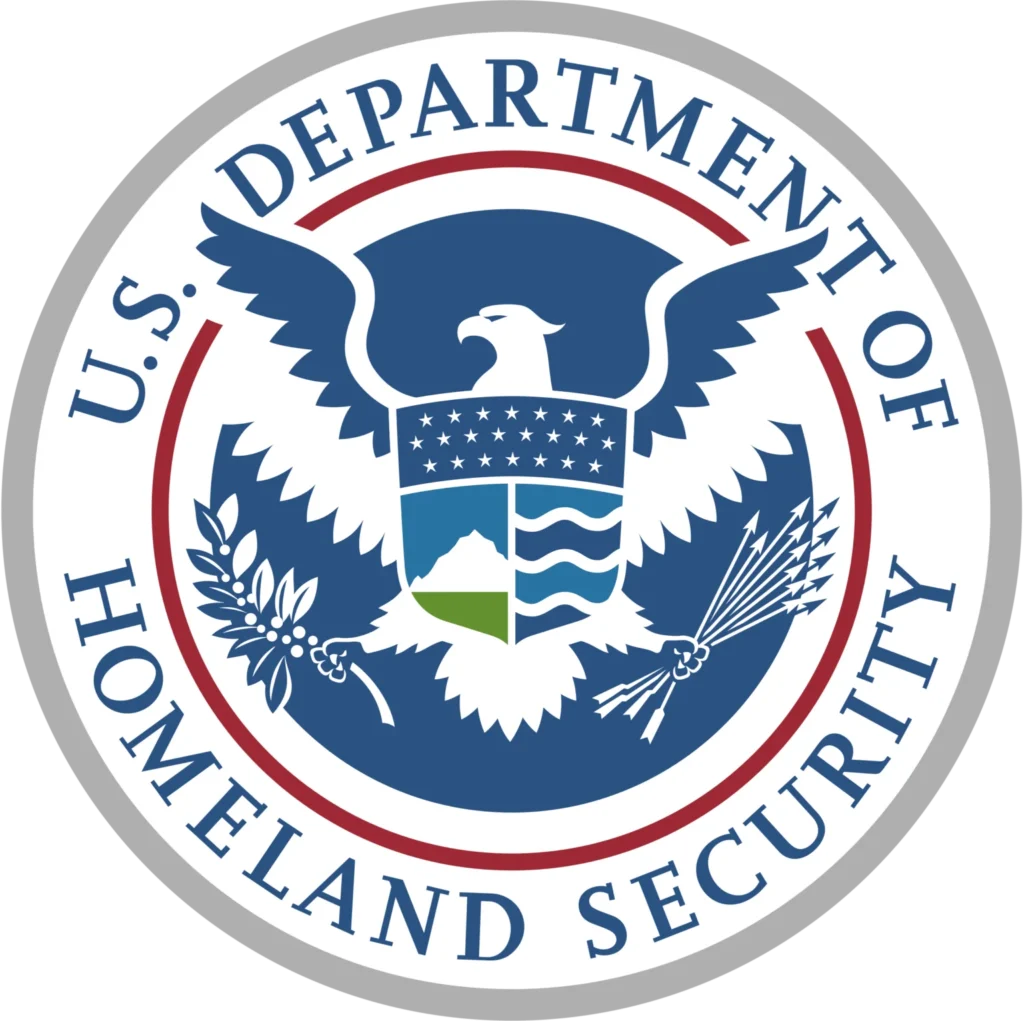 Client logos displayed on the Lunar Lighting website, showcasing prestigious clients like the U.S. Department of Homeland Security and NATO.